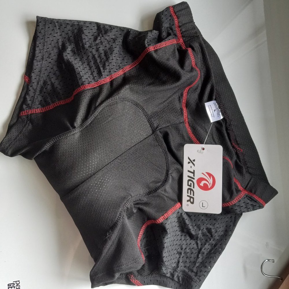 X-TIGER Men's Cycling Shorts Underwear Padded Bike Bicycle MTB Shorts Large New